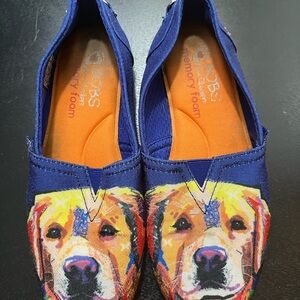 BOBS from Skechers Blue Dog Print Women's Shoes